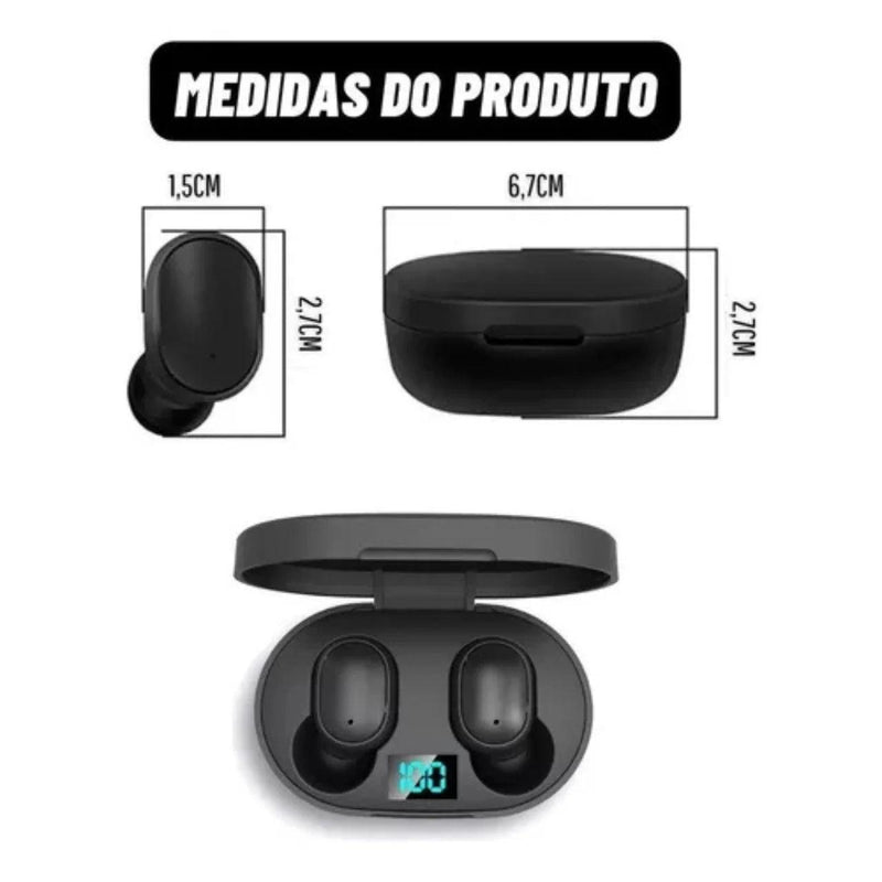 Fone de Ouvido Dual Preto